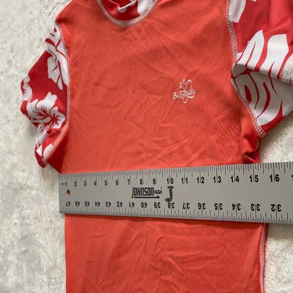 Burnside Women's Floral Short-Sleeve Swim Tee Size Medium Orange Stretch - Picture 6 of 8